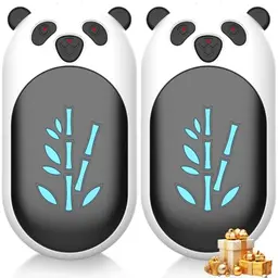 Enituo Handwärmer Wiederaufladbar 2er-Set, USB Taschenwärmer 6000 mAh mit 3 Heizstufen, Ultraleicht & Dünn für Outdoor und Camping