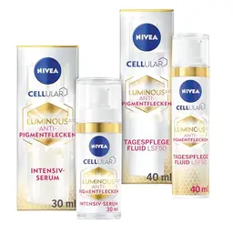 NIVEA Cellular Luminous Set gegen Pigmentflecken, inkl. Gesichtsserum und Tagescreme mit LSF 50