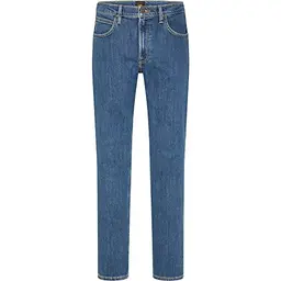 Lee Brooklyn Straight Jeans für Herren, Mid Stonewash, 31W / 34L