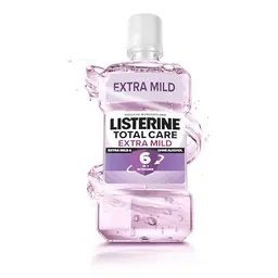 LISTERINE Total Care Extra Mild 500 ml Mundspülung gegen Karies & Zahnfleischprobleme, bis zu 24h frischer Atem