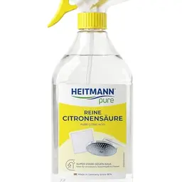 HEITMANN Citronensäure Entkalker-Spray für Bad & Küche | Entfernt Kalk & Verfärbungen | 500 ml