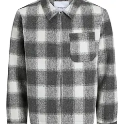 JACK & JONES Herren Jjhank Shacket in Hellgrau, Größe XL
