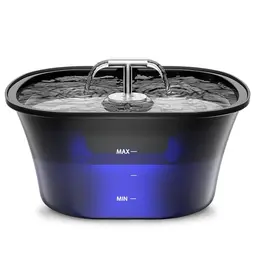 Katzenbrunnen 2,5L - Ultra Leise mit LED & Filter, BPA-frei, Einfach zu Reinigen