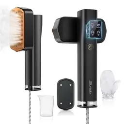 Sundu Dampfglätter & Reisebügeleisen, 2-in-1, schnelles Aufheizen, 4 Modi, LED Display, Schwarz
