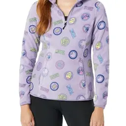 Amazon Essentials Marvel Princess Damen Polar-Fleece-Mockjacke mit Logo, XXL