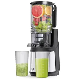 Slow Cold Press Entsafter mit 350W und 140 mm Fütterungsrutsche für Obst und Gemüse, leicht zu reinigen