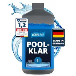 AGUALEVE® Poolklar 1l - Kristallklare Formel für perfektes Poolwasser - Made in Germany - Für 200.000 Liter