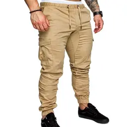 Cargohose für Herren - Outdoorhose mit elastischem Bund und vielen Taschen