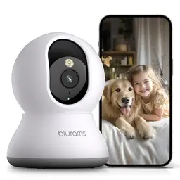 blurams 2K Innenkamera, 360° WLAN mit Bewegungserkennung und Farbnachtsicht, 2-Wege-Audio, Alexa & Google kompatibel