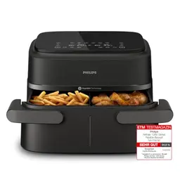 Philips Airfryer 1000 Series - Heißluftfritteuse mit 7,1 L, 10 Kochfunktionen, 90% weniger Fett