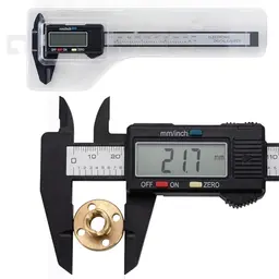 Digitaler Messschieber 0-150 mm, LCD-Display, Kohlefaser Kunststoff, Für Außen-, Tiefe- und Schrittmessung