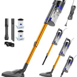 VACTechPro Kabelstaubsauger 680W mit 800ML Staubbehälter für harte Böden, orange