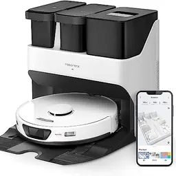 Roborock S7 Max Ultra Saugroboter mit selbstreinigender Station, 5500 Pa, Hindernisvermeidung, App/Sprachsteuerung