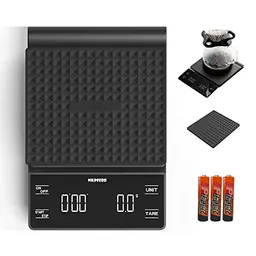 Nilpferd Digitale Kaffeewaage mit Timer, Präzision 0,1g, LED-Touchscreen, Küchenwaage, Lebensmittelwaage