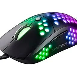 Trust Gaming GXT 960 Graphin RGB Gaming Maus, 74 g, 200-10.000 DPI, 6 Tasten, für PC und Laptop - Schwarz