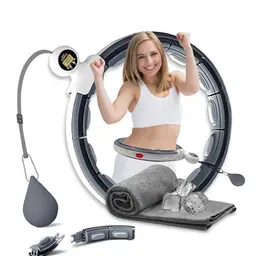 K-MART Gewichteter Hula Hoop mit 16 Knoten – Smart Fitnessgerät für Erwachsene zum Abnehmen