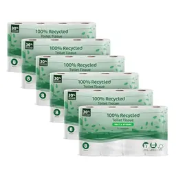Toilettenpapier, 3-lagig, 100 % Recycelt, Weich und Stabil, 48 Rollen, FSC-Zertifiziert