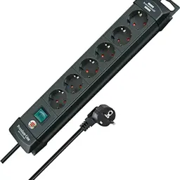 Brennenstuhl Premium-Line 6-Fach Steckdosenleiste für Wandmontage, 3m