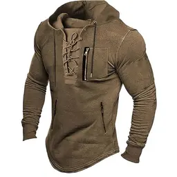 Herren Langarm Hoodie Oversized Sweatshirt - Tages Blitzangebot