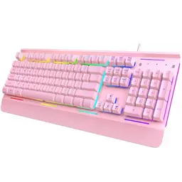 TECKNET RGB Gaming Tastatur mit 105 Tasten und 15 Zonen RGB Beleuchtung, Amerikanisches QWERTY Layout