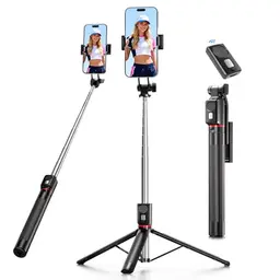 Selfie Stick & Hand-Stativ, 170cm Tragbares Stativ für Smartphones mit Fernbedienung, Kompatibel mit iPhone/Android