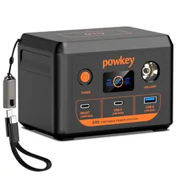 POWKEY Powerbank 30000mAh 96Wh LiFePO4 100W USB-C LED-Licht