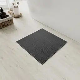 SIXHOME Dunkelgrau Badteppich 53x53cm rutschfest & waschbar für Badezimmer