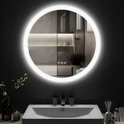 ChillCruiser 700MM runder LED-Badezimmerspiegel mit Touch-Schalter und dimmbarer Hintergrundbeleuchtung