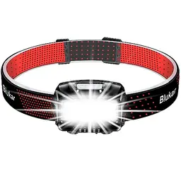 Blukar LED Stirnlampe wiederaufladbar, superhelle Kopflampe mit 8 Lichtmodi für Joggen, Campen und Angeln
