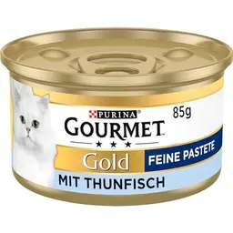 Gourmet Gold Feine Pastete Katzenfutter mit Thunfisch, 12er Pack