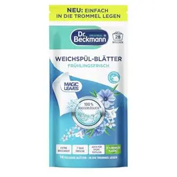 Dr. Beckmann Weichspül-Blätter Frühlingsfrische – 14 Blätter, bis zu 7 Tage Frische, für Sportwäsche & Handtücher