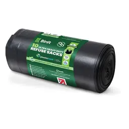BIN IT 10 x Müllsäcke, robust und stark, 120 Liter, ideal für Haushalt, Büro und Garten