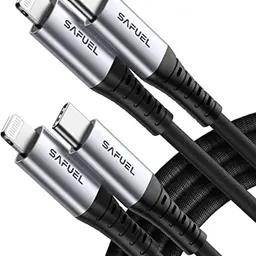 SAFUEL USB C auf Lightning Kabel, MFi-Zertifiziert [2m-2Pack] Schnellladekabel für iPhone 14/13/12/11/Pro/Max, iPad und AirPods