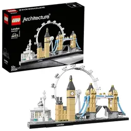 LEGO 21034 Architecture London Skyline Bausatz – London Eye, Big Ben, Tower Bridge, Deko-Set für Sammler