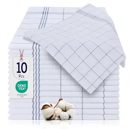 BARBONS Geschirrtücher Set 10 Stück - 50x70 cm - Oeko-TEX Zertifiziert - Blau