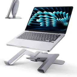 VAYDEER Laptopständer, verstellbar für horizontale und vertikale Nutzung, kompatibel mit MacBook, Surface, Dell (Silber)