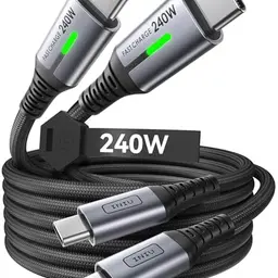 INIU 2x 2m USB-C Kabel, PD Schnellladekabel, USB-C auf USB-C