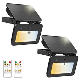 ALUSSO Solarwandleuchte für Garten & Terrasse, IP65, 1000 Lumen, 3 Farbtemperaturen & Modi, mit Bewegungsmelder & Fernbedienung