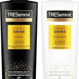 TRESemmé Lamellar Shine Haarpflegeset – Shampoo & Conditioner für glänzendes, entwirrtes Haar, 400 ml + 400 ml