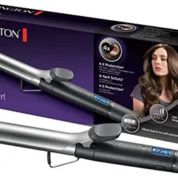 Remington Lockenstab 25mm Pro Soft Curl Digital mit LCD, Keramik-Turmalin-Beschichtung, Klemme, 130-220°C, natürliche Locken