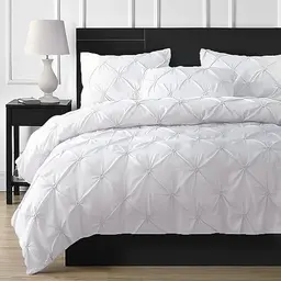 DXHOME Wendebettwäsche 200x200 Weiß Geometrisch, Microfaser mit 2 Kissenbezügen 80x80cm