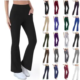 Leggings Damen High Waist Blickdicht mit Taschen - Yoga- und Sporthose für Freizeit und Gym