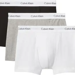 Calvin Klein Herren 3er Pack Boxershorts, Mehrfarbig (Black, White, Grey Heather), Größe L