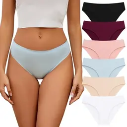 TDONE Damen Ice Silk Unterhosen, Nahtlose, Atmungsaktive Mesh Hipster, Sommer Mehrpack 6er Pack