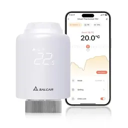 SALCAR Smartes Heizkörperthermostat TRV603 - WiFi Heizungssteuerung, kompatibel mit Alexa & Google Assistant