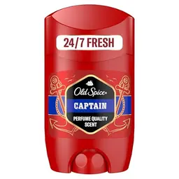 Old Spice Captain Deostick für Männer 50 ml - 24/7 Frische, langanhaltender Duft, ohne Aluminiumsalze, unsichtbar auf Schwarz und Weiß