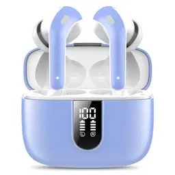 Bluetooth In-Ear Kopfhörer kabellos, 50h Akku, Noise Cancelling, IPX10, Blau, 2024 Modell