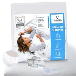 Wasserdichter Matratzenschoner 200 x 200 cm, Atmungsaktive und hygienische Matratzenauflage