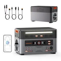 PowerMax 3600PE Powerstation (2016Wh) mit 14 Anschlüssen, tragbar, für Camping & Wohnmobile, schnelles Laden in 45 Min., App, USV
