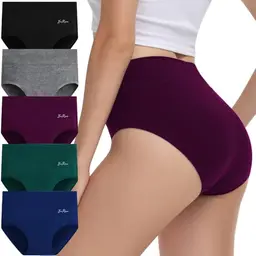 IceReco Damen Bauchweg-Hatsche Unterwäsche 5er Pack, High Waist, Atmungsaktiv, Weich, Verschiedene Farben